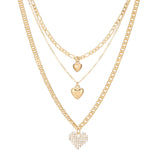 Fashion Heart Pendant Layered Necklace Sweater – Jewelry Gift Ideas — 5