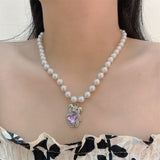 Bear Pendant Pearl Necklace Female Niche Design – Jewelry Gift Ideas — 5