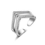 Fashion Women's Geometric Diamond Bronze Ring – Stylish Gifts — 2