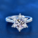 Women's Niche Snowflake Moissanite 925 Sterling Silver – Gifts for Her — 5