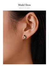 S925 Silver Black Round Micro Zircon-encrusted Stud – Practical Gifts — 8