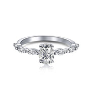 S925 Sterling Silver Egg Shape Oval 5A Zircon Ring – Practical Gifts — 2