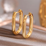 Simple Rectangular Copper-plated Gold Ear Clip – Useful Gifts — 1