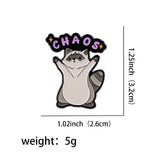 Cartoon Raccoon Brooch Golden M Badge – Jewelry Gift Ideas — 5
