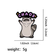 Cartoon Raccoon Brooch Golden M Badge – Jewelry Gift Ideas — 5