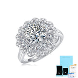 S925 Silver Moissanite Ring Flowers Female New Trendy – Gifts for Her — 6