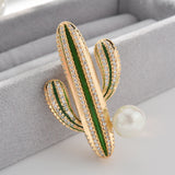 Cactus Pearl Brooch High-end All-match Diamond – Jewelry Gift Ideas — 4