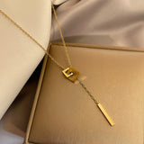 Mother-of-pearl Square Plaque Pendant – Jewelry Gift Ideas — 7