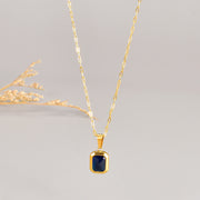 L182 Turquoise Purple 18K Color Gemstone Necklace – Jewelry Gift Ideas — 7