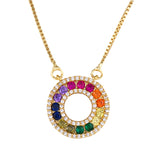 Pendant Geometric Round Curved Bar Necklace – Jewelry Gift Ideas — 4