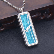 Square Essential Oil Necklace Openable Silver – Jewelry Gift Ideas — 4