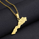 Stainless Steel Morocco Map Necklace For Women – Jewelry Gift Ideas — 4