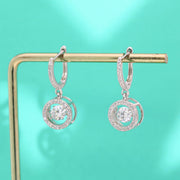 Moissanite Diamond Earrings Silver Needle – Thoughtful Gifts — 3