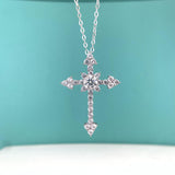 Mo Sang Stone Diamond Cross Pendant Necklace – Jewelry Gift Ideas — 3
