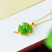 Lucky Four-Leaf Clover Pendant Clavicle Chain – Jewelry Gift Ideas — 7