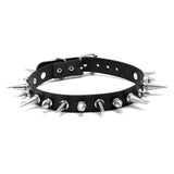 Black Punk Rock Leather Necklace Necklace – Jewelry Gift Ideas — 6