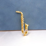 Musical Instrument Saxophone Temperament Brooch – Jewelry Gift Ideas — 4