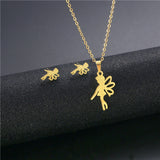 Jewelry Women Cute Angel Pendant Stainless Steel – Jewelry Gift Ideas — 4