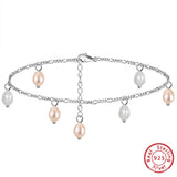 925 Sterling Silver Anklet Colorful Natural Small – Jewelry Gift Ideas — 2