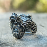 Viking Warrior Male Ring Bear Head Celtic Ring – Gifts for Him — 3