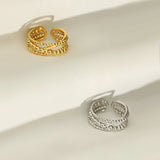 Women's Braided Winding Multi-layer Cross Ring – Gifts for Her — 18