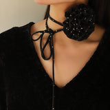 Chiffon Polka Dots Rose Necklace Female – Jewelry Gift Ideas — 2
