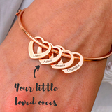 Love Bracelet Peach Heart Name Lettering Titanium – Jewelry Gift Ideas — 4