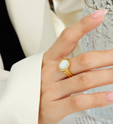 Belle Golden Seashell Ring – Holiday Gift Ideas — 1
