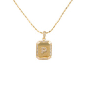 18K Gold Inlaid Zircon Letter Necklace For Women – Jewelry Gift Ideas — 13