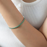 Colorful Zircon Stretch Bracelet Titanium Steel – Jewelry Gift Ideas — 17